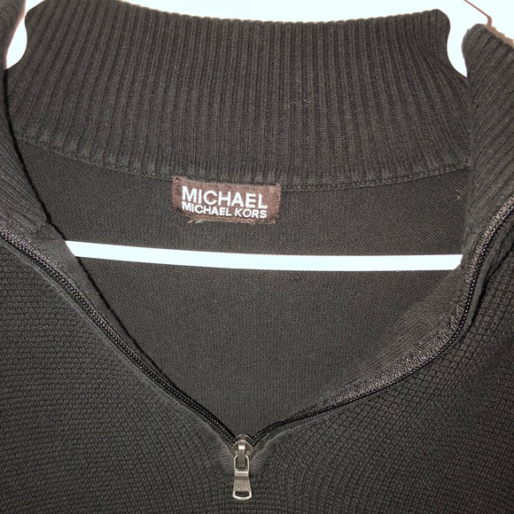 Black, Quarter Zip Michael Kors Sweater - Picture 3 of 3